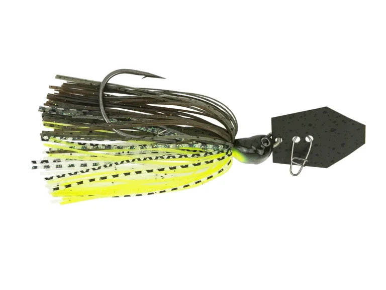 yellow and black bladed jig chatterbait