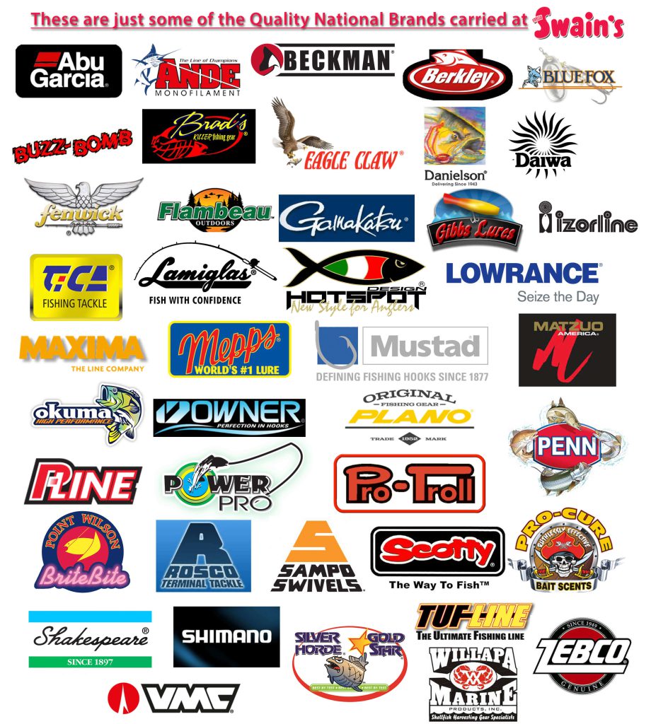 major fishing brands