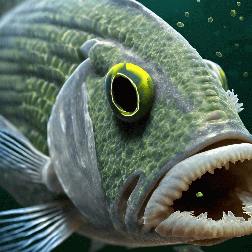 fish with algae in the mouth