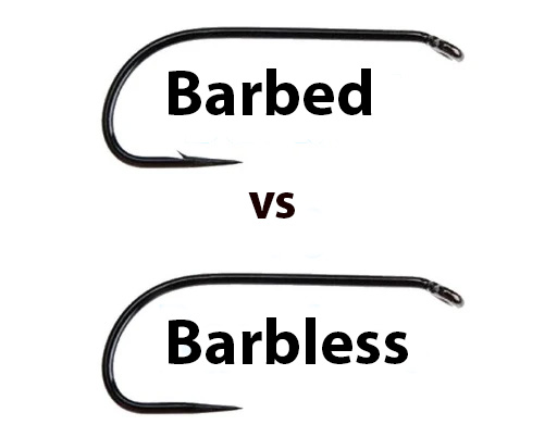 barbed fishing hooks vs barbless fishing hooks