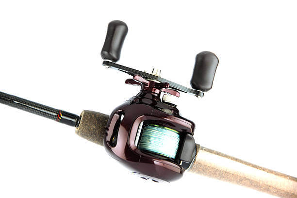 closeup picture of a baicaster reel